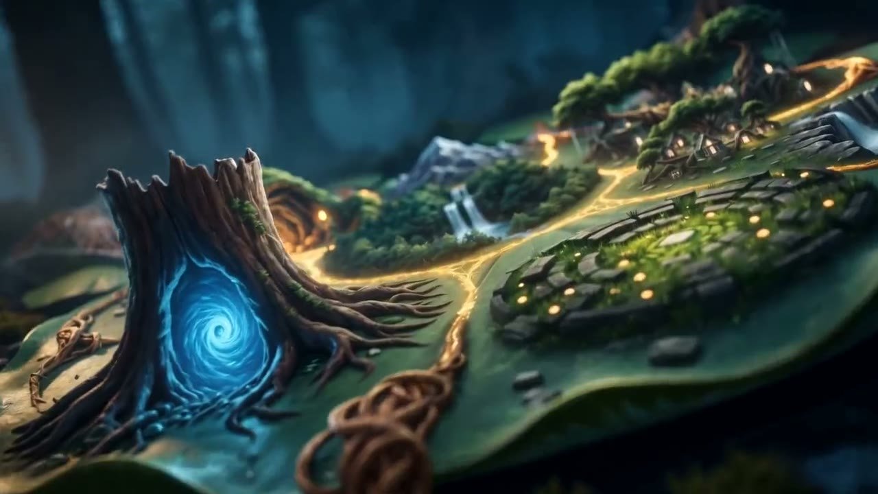 El mapa de lirio con las Runas Heladas encendidas