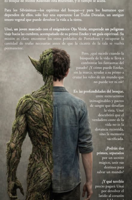 Contraportada de Los Portadores del Ojo Verde